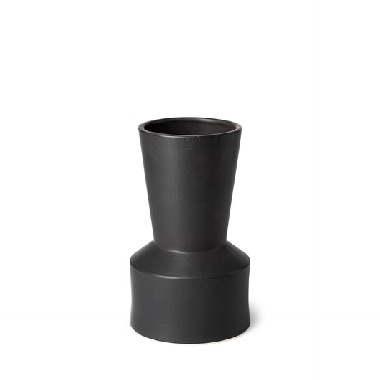 9" Black Abstract Cylinder Ceramic Table Vase - Loft&Timber