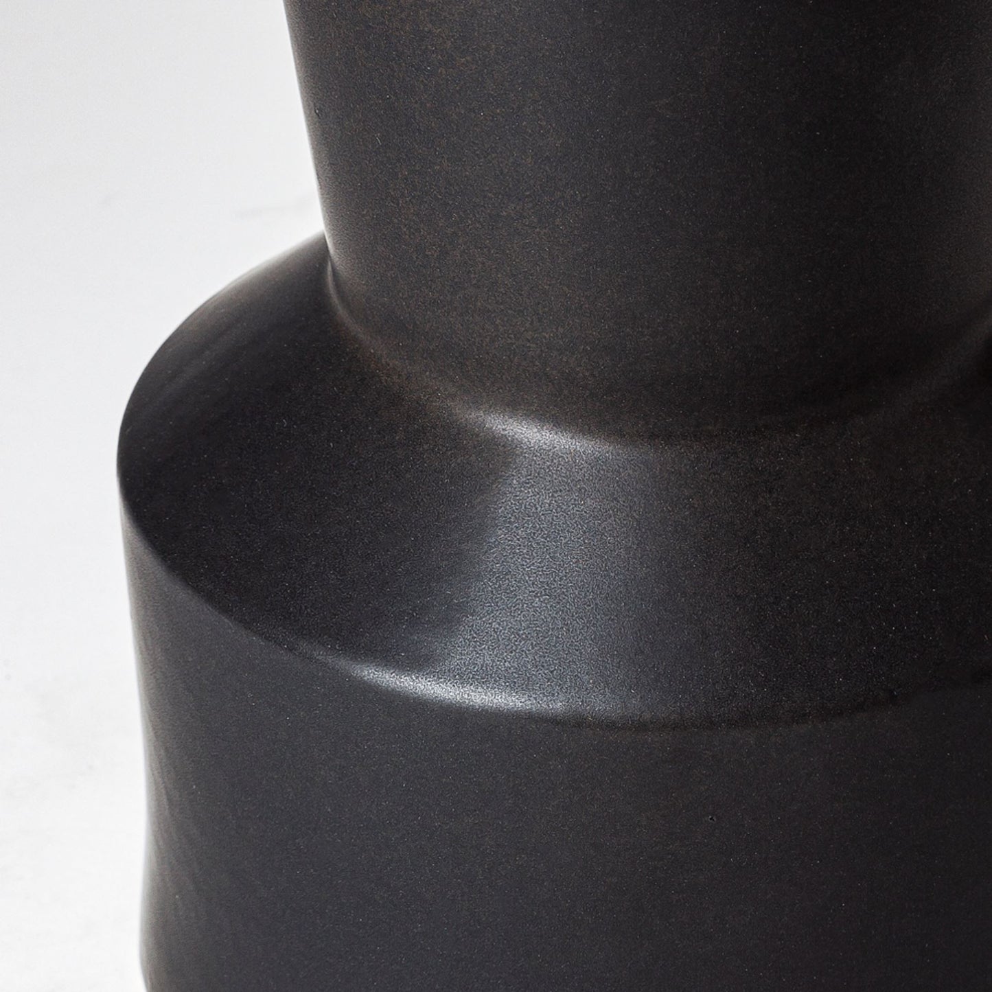 9" Black Abstract Cylinder Ceramic Table Vase - Loft&Timber
