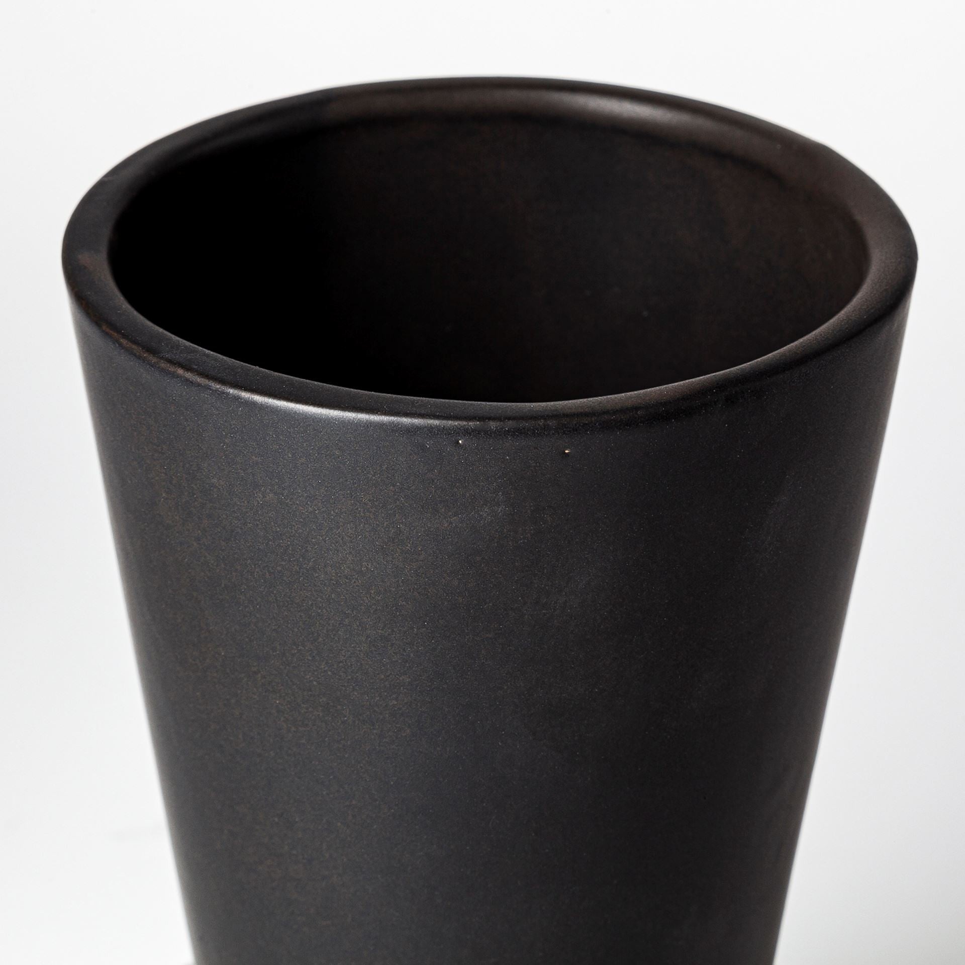9" Black Abstract Cylinder Ceramic Table Vase - Loft&Timber