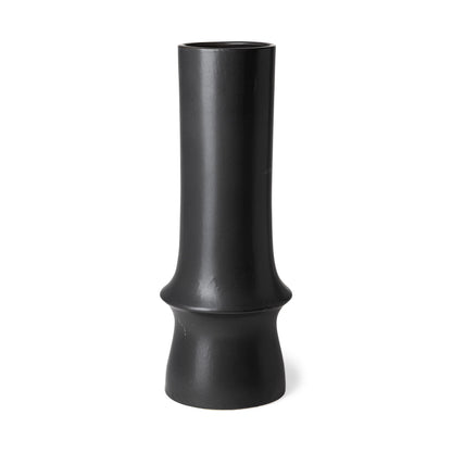 17" Black Abstract Cylinder Ceramic Table Vase - Loft&Timber