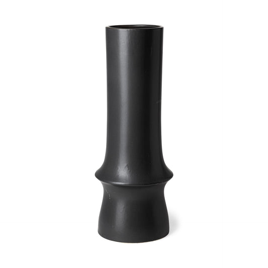 17" Black Abstract Cylinder Ceramic Table Vase - Loft&Timber