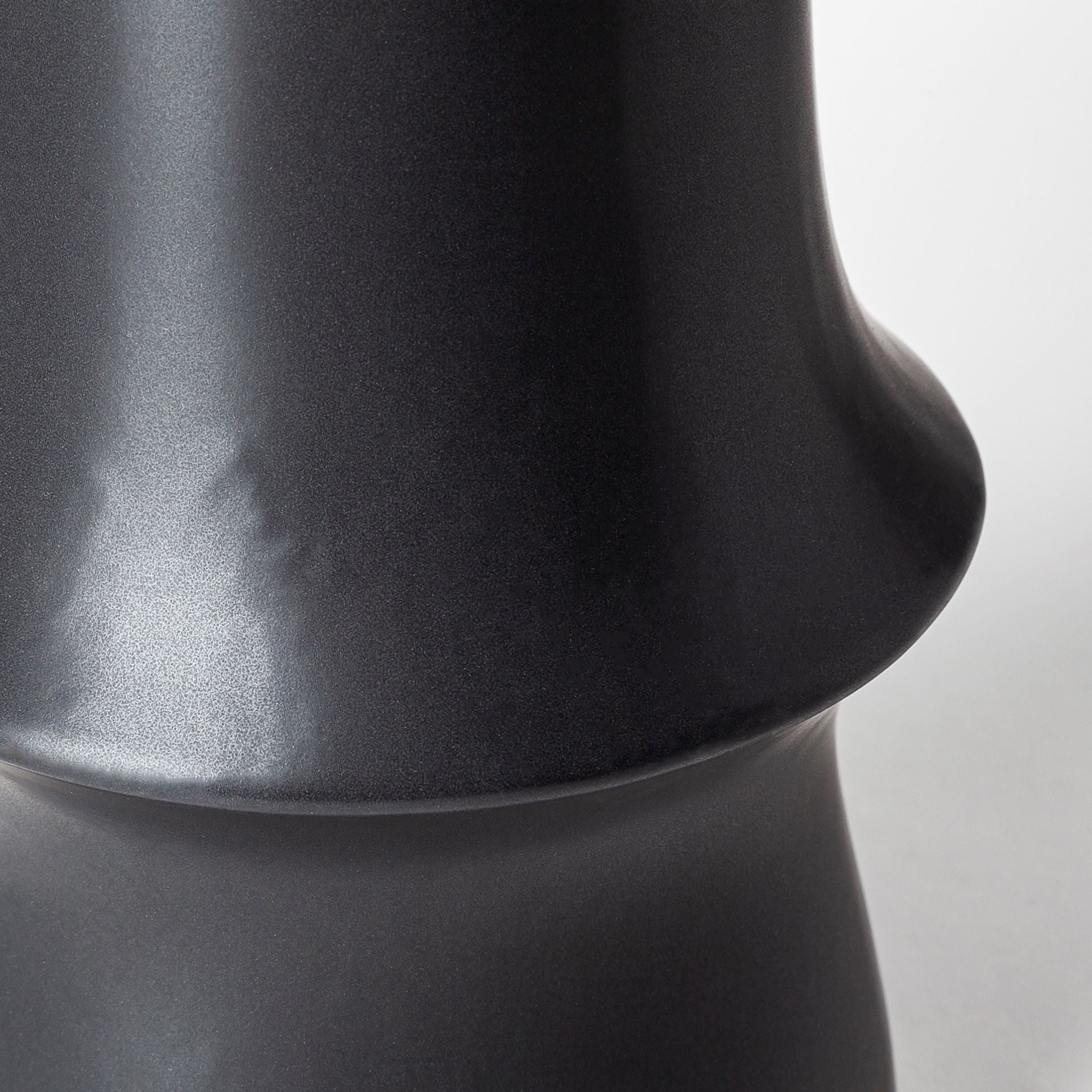 17" Black Abstract Cylinder Ceramic Table Vase - Loft&Timber