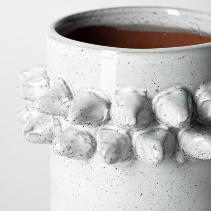 7" Gray Abstract Cylinder Ceramic Table Vase - Loft&Timber