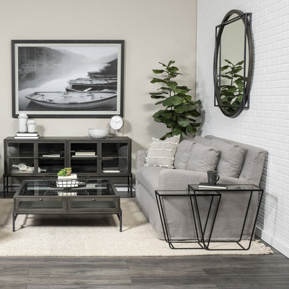 7" Gray Abstract Cylinder Ceramic Table Vase - Loft&Timber