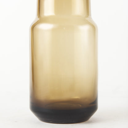 12" Brown Cylinder Crystal Glass Table Vase - Loft&Timber