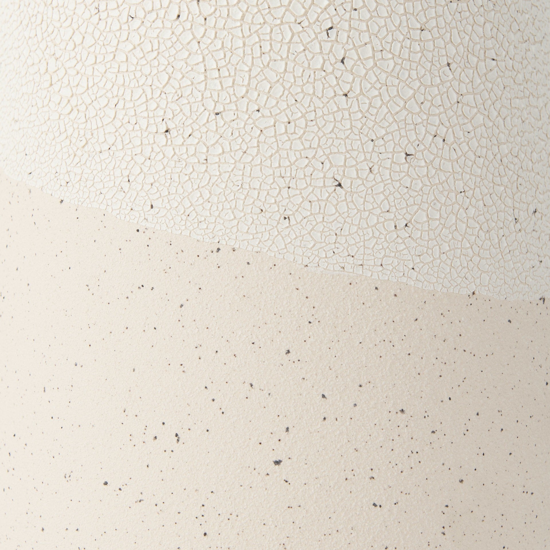 14" Cream Abstract Cylinder Ceramic Table Vase - Loft&Timber