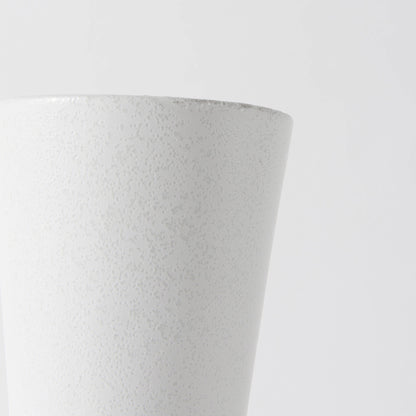 9" White Abstract Cylinder Ceramic Table Vase - Loft&Timber