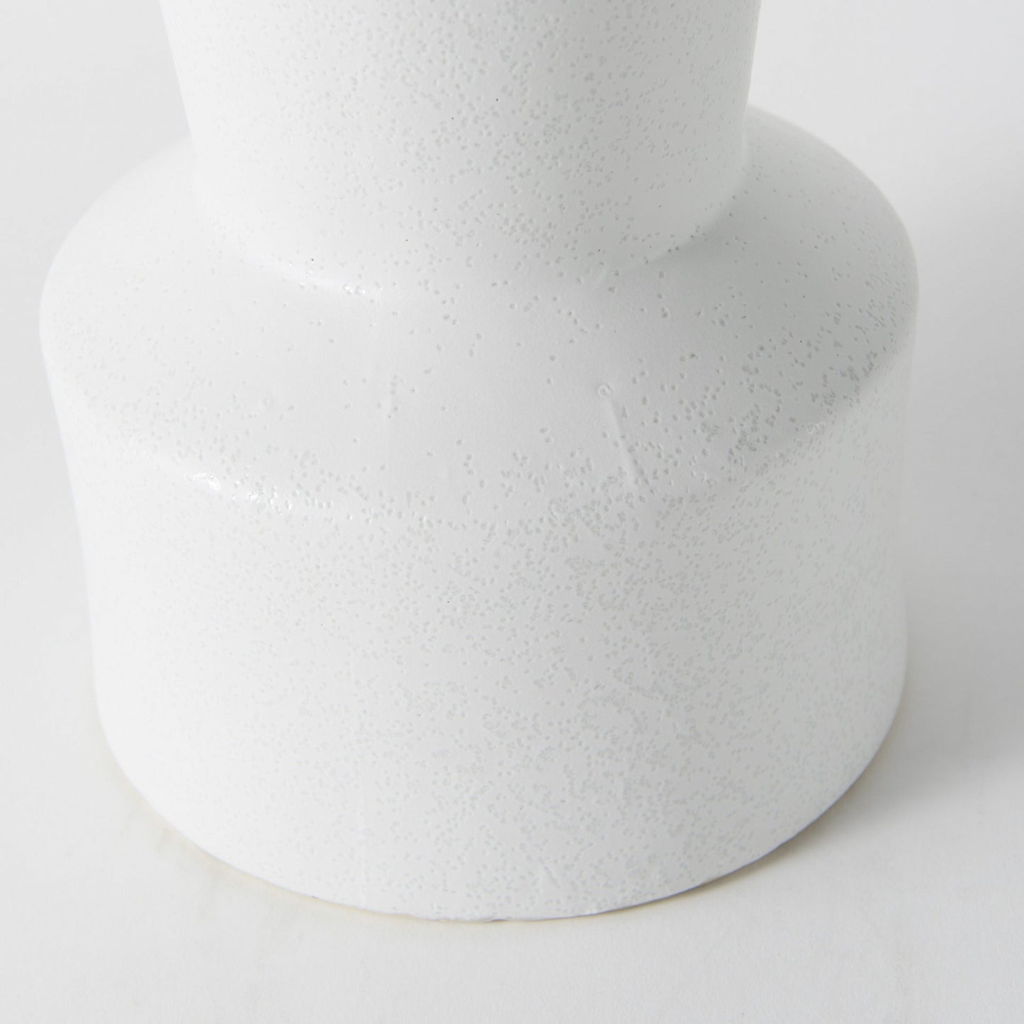 9" White Abstract Cylinder Ceramic Table Vase - Loft&Timber