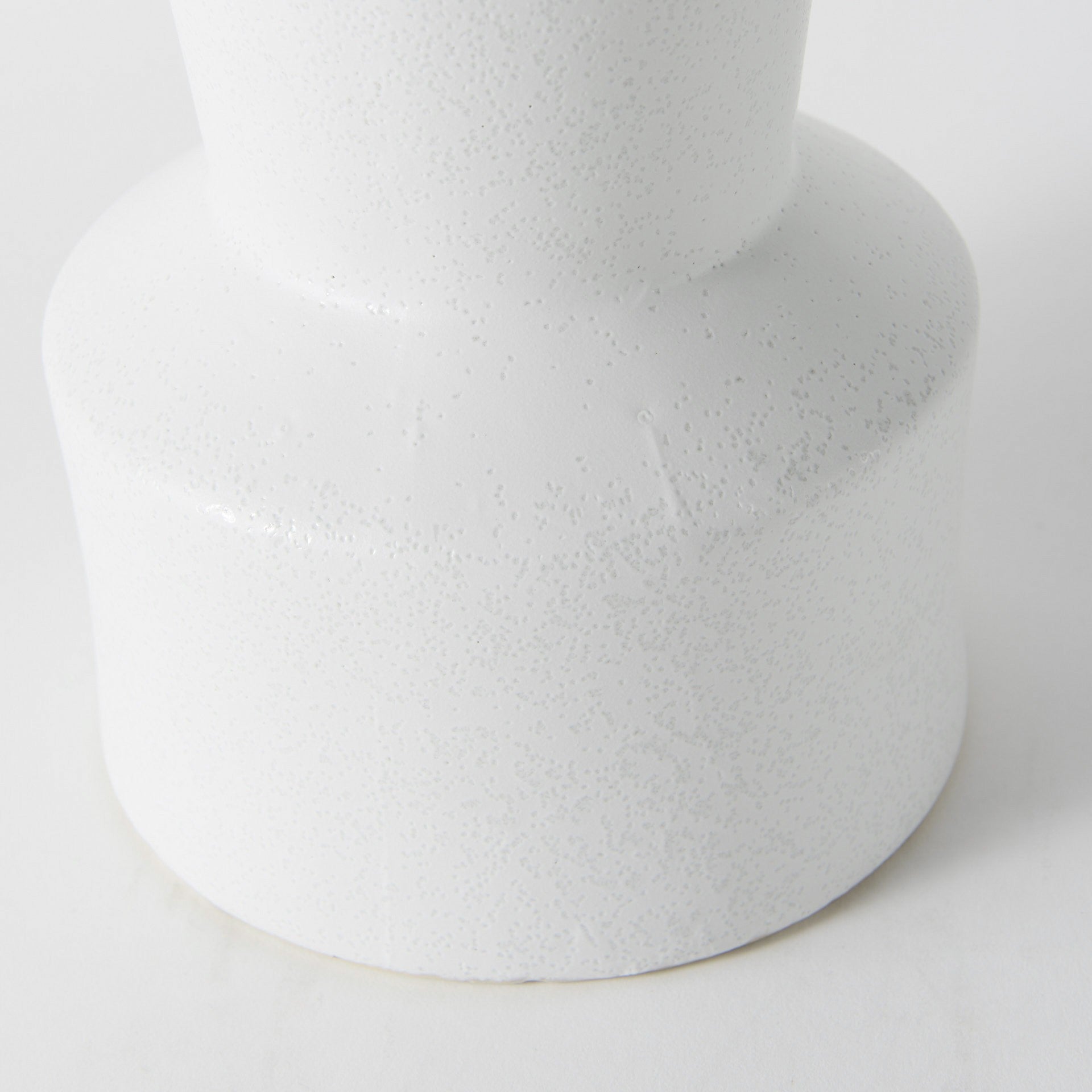 9" White Abstract Cylinder Ceramic Table Vase - Loft&Timber