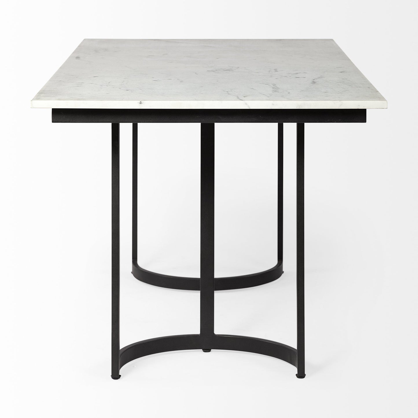 71" White And Black Dining Table - Loft&Timber