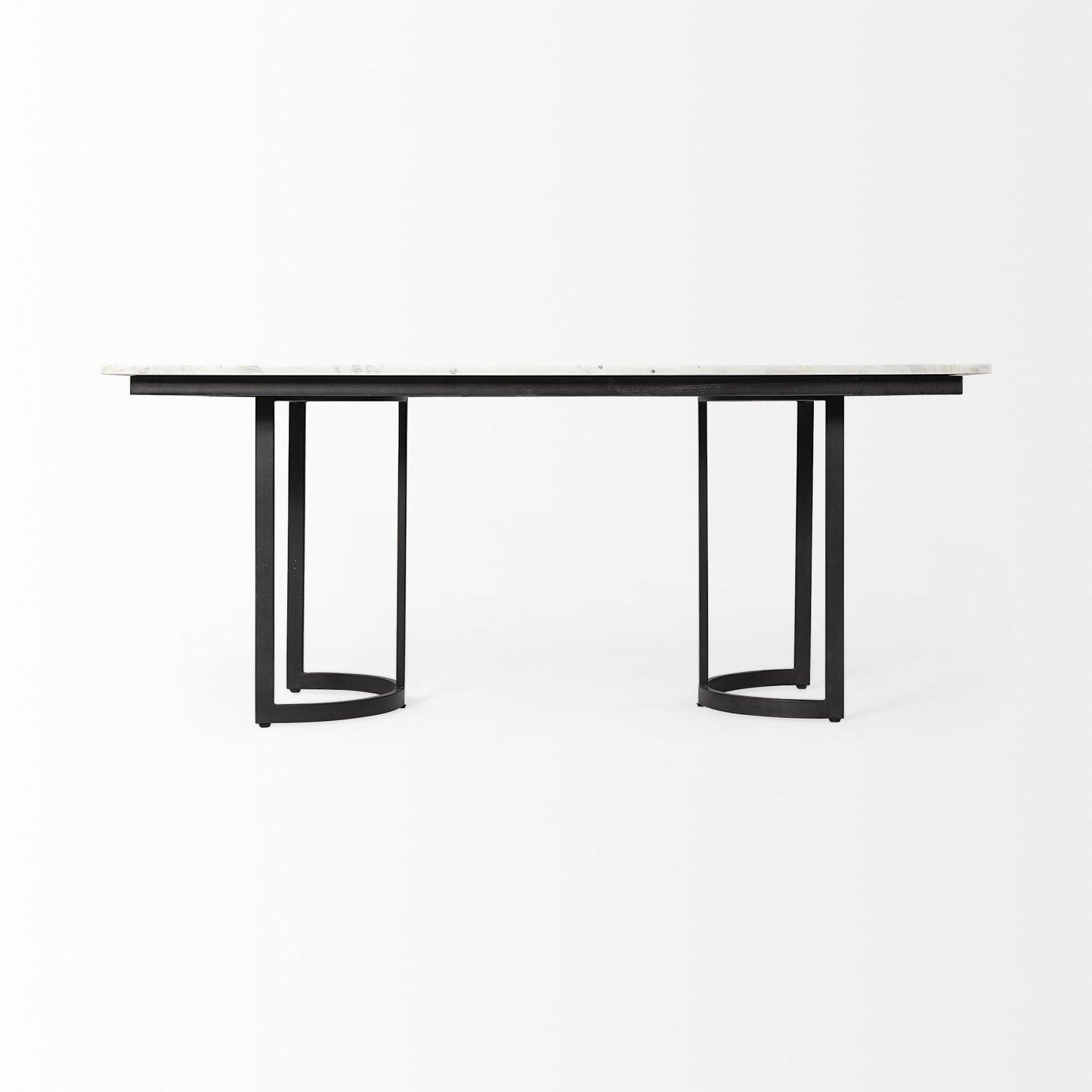 71" White And Black Dining Table - Loft&Timber