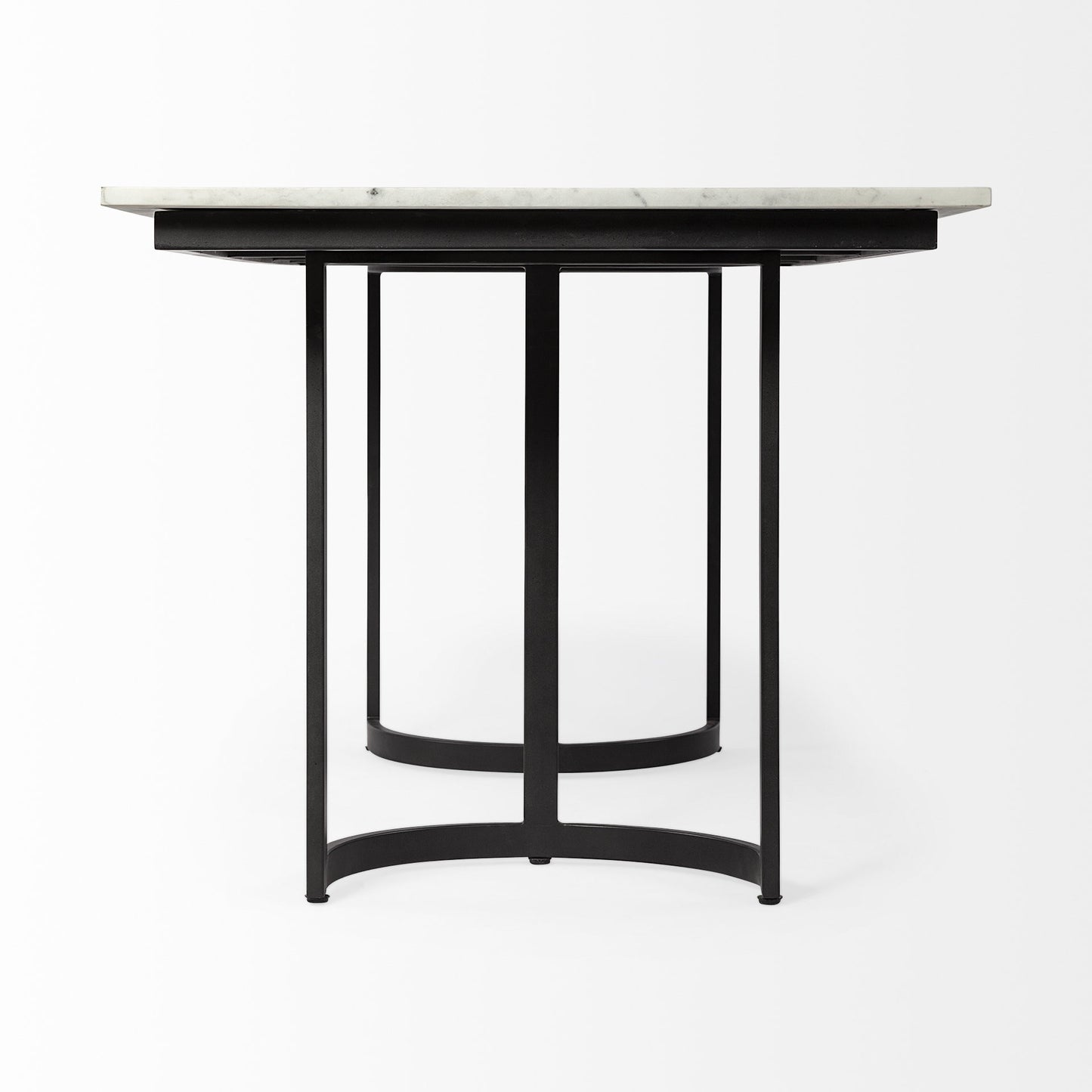71" White And Black Dining Table - Loft&Timber