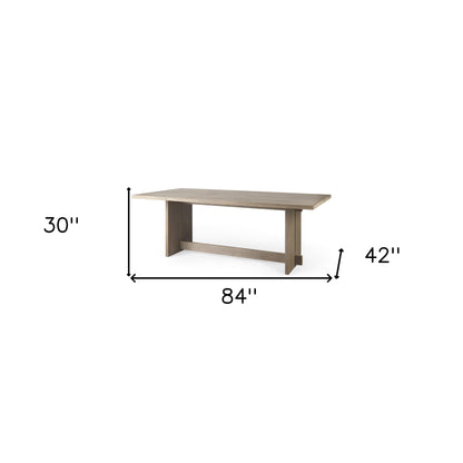 84" Taupe Dining Table - Loft&Timber