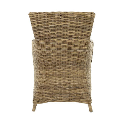 Set of Two Cream and Tan Dining Arm Chairs - Loft&Timber