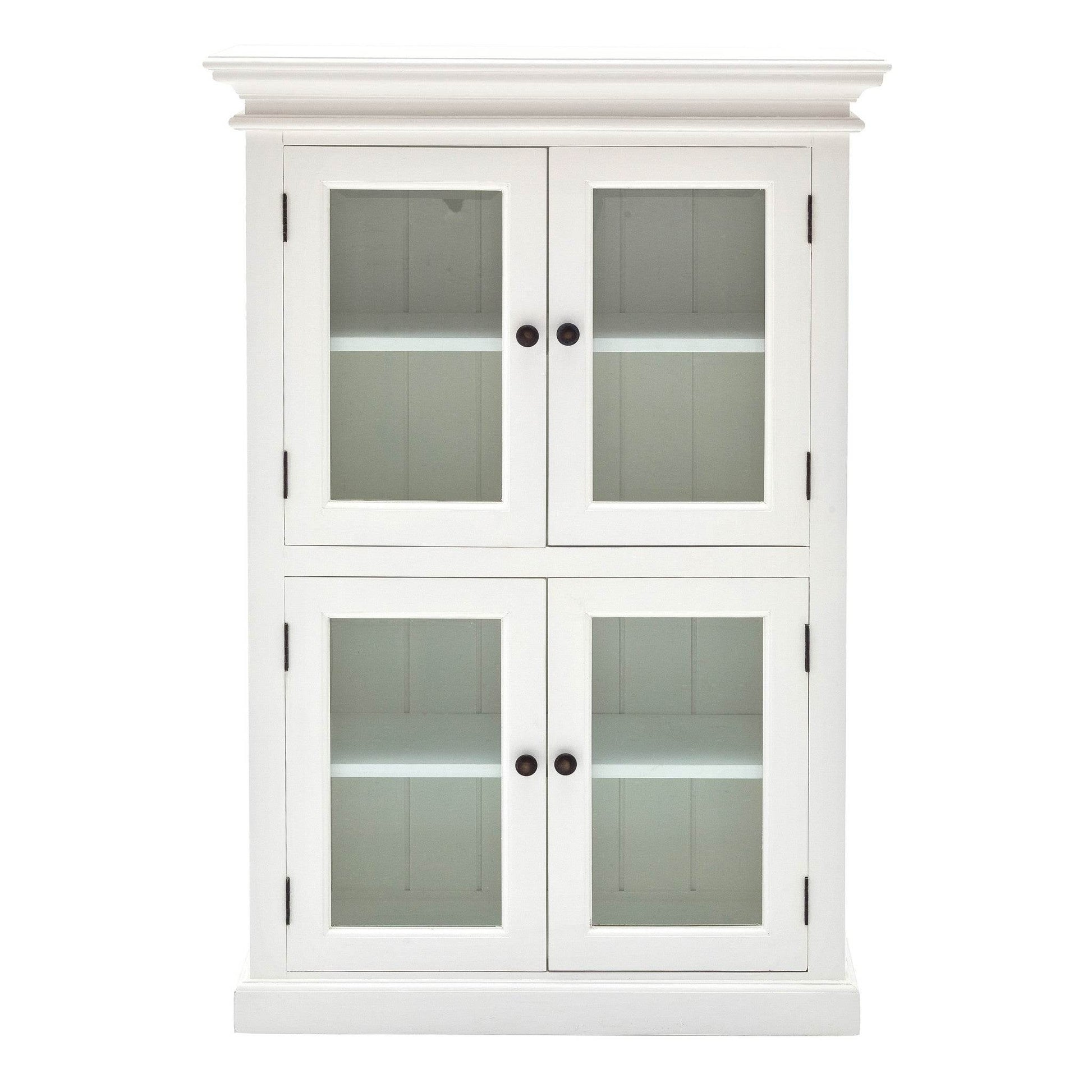 Classic White Two Level Storage Cabinet - Loft&Timber