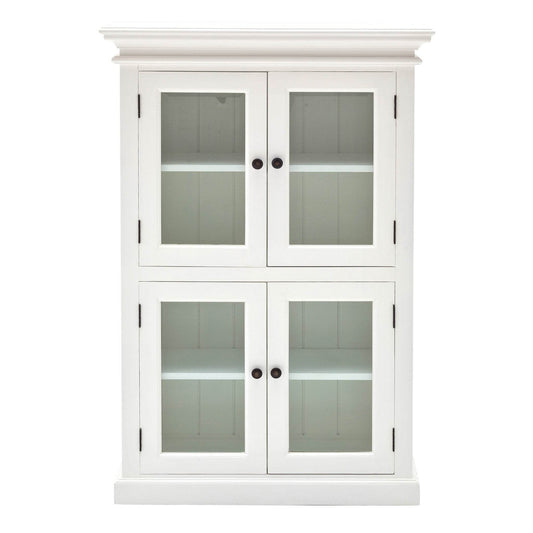 Classic White Two Level Storage Cabinet - Loft&Timber