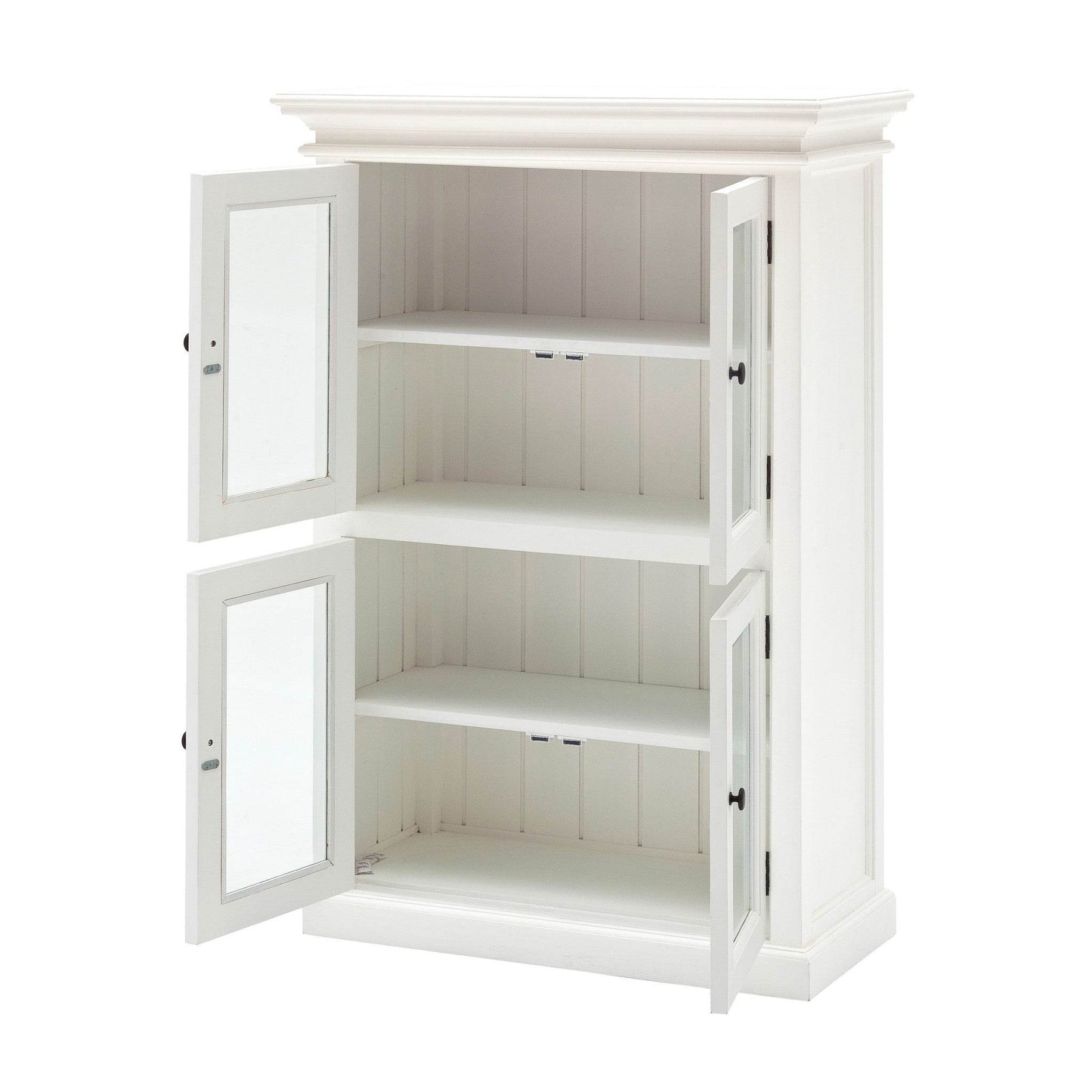 Classic White Two Level Storage Cabinet - Loft&Timber