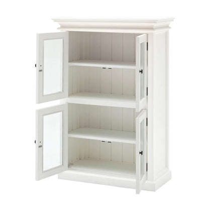 Classic White Two Level Storage Cabinet - Loft&Timber