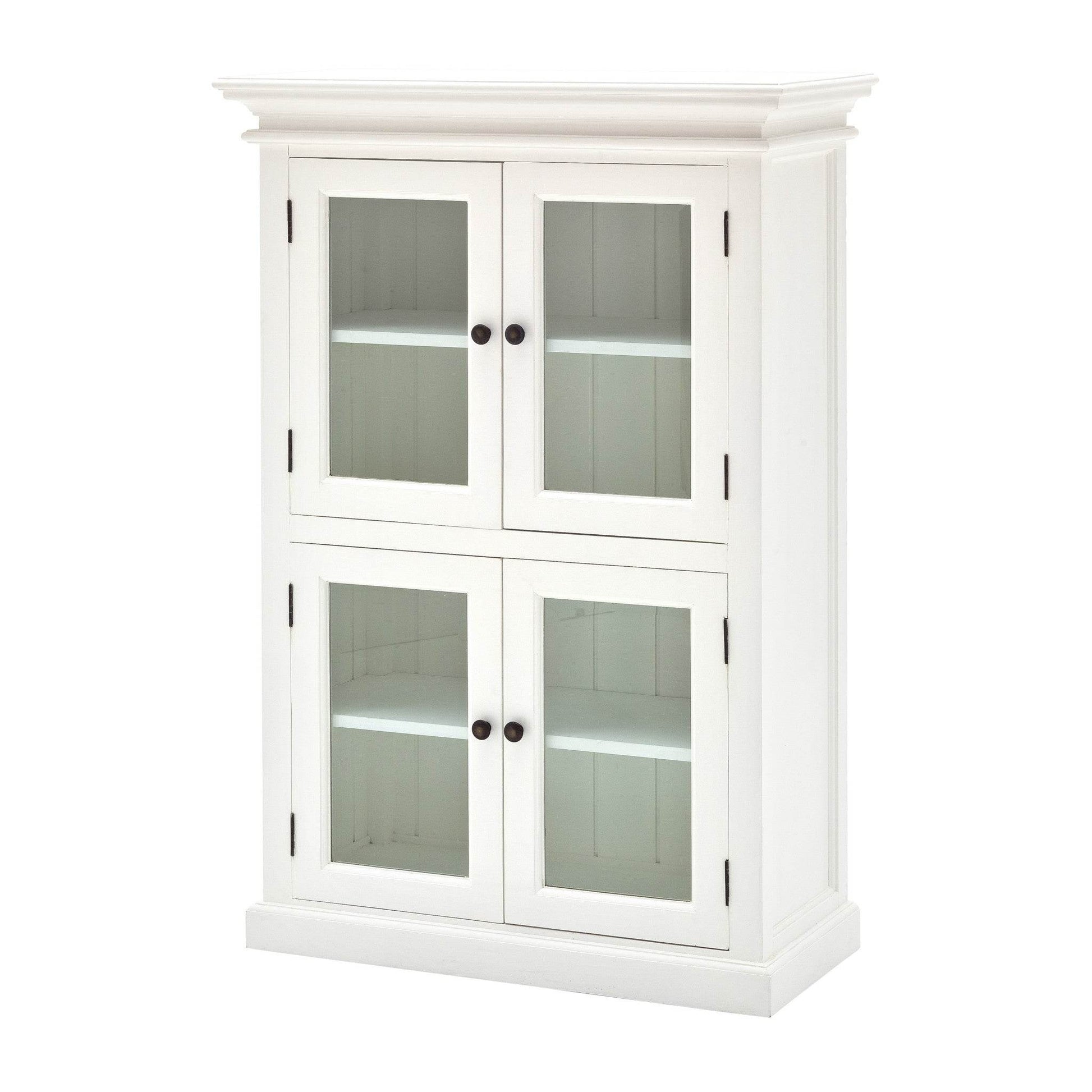 Classic White Two Level Storage Cabinet - Loft&Timber