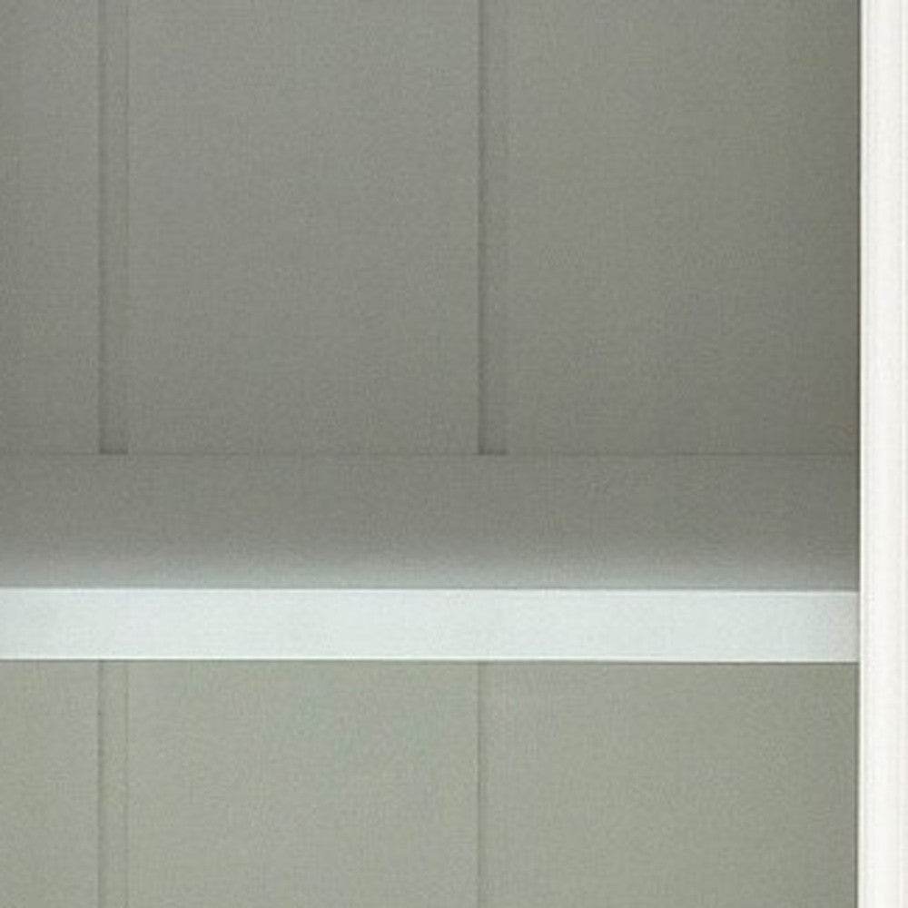 Classic White Two Level Storage Cabinet - Loft&Timber