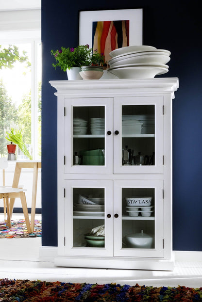 Classic White Two Level Storage Cabinet - Loft&Timber