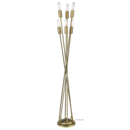 60" Six Light Torchiere Floor Lamp - Loft&Timber