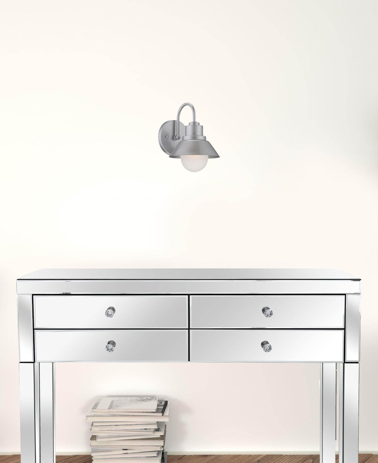 Brushed Silver Lamp Shade Wall Light - Loft&Timber