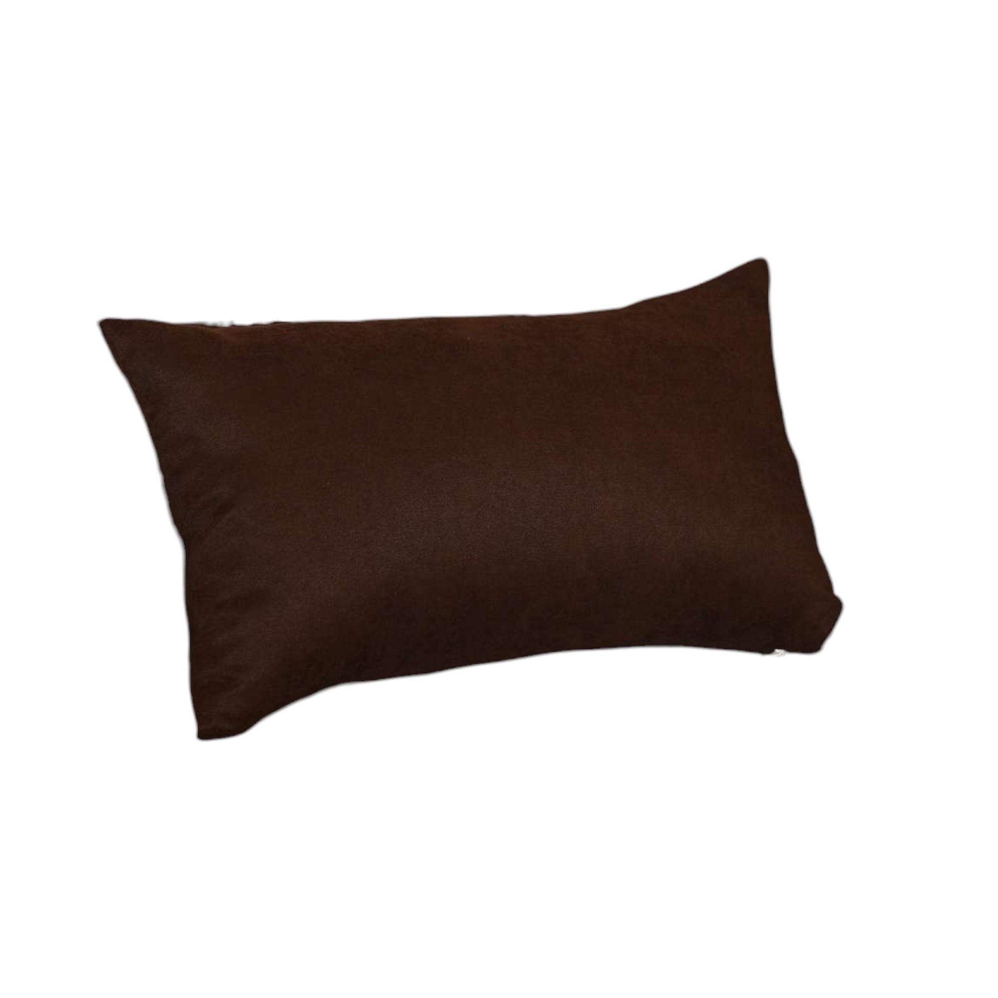 Set of Two 12" X 20" Brown Fabric Lumbar Throw Pillows - Loft&Timber