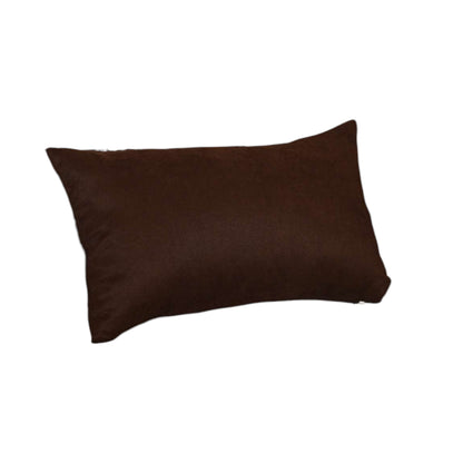 Set of Two 12" X 20" Brown Fabric Lumbar Throw Pillows - Loft&Timber