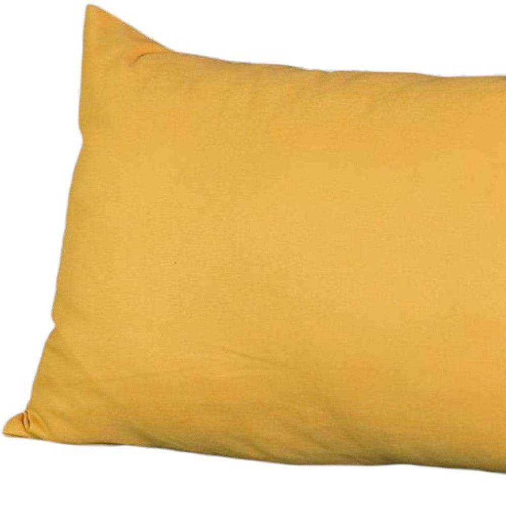 Set of 2 Yellow Modern Lumbar Throw Pillows - Loft&Timber