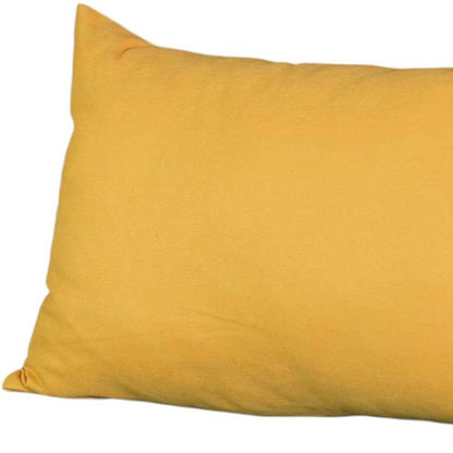 Set of 2 Yellow Modern Lumbar Throw Pillows - Loft&Timber