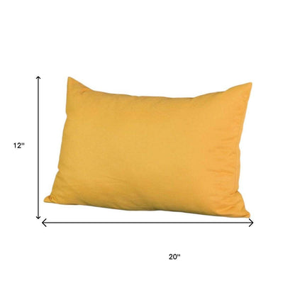 Set of 2 Yellow Modern Lumbar Throw Pillows - Loft&Timber