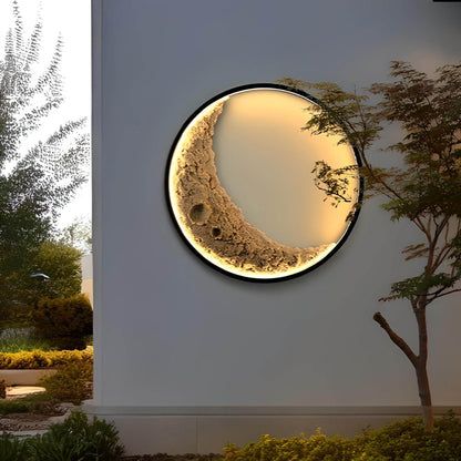 LED Crescent Moon Wall Lamp, Art Decor Wall Lighting for Indoor/Outdoor - Loft&Timber