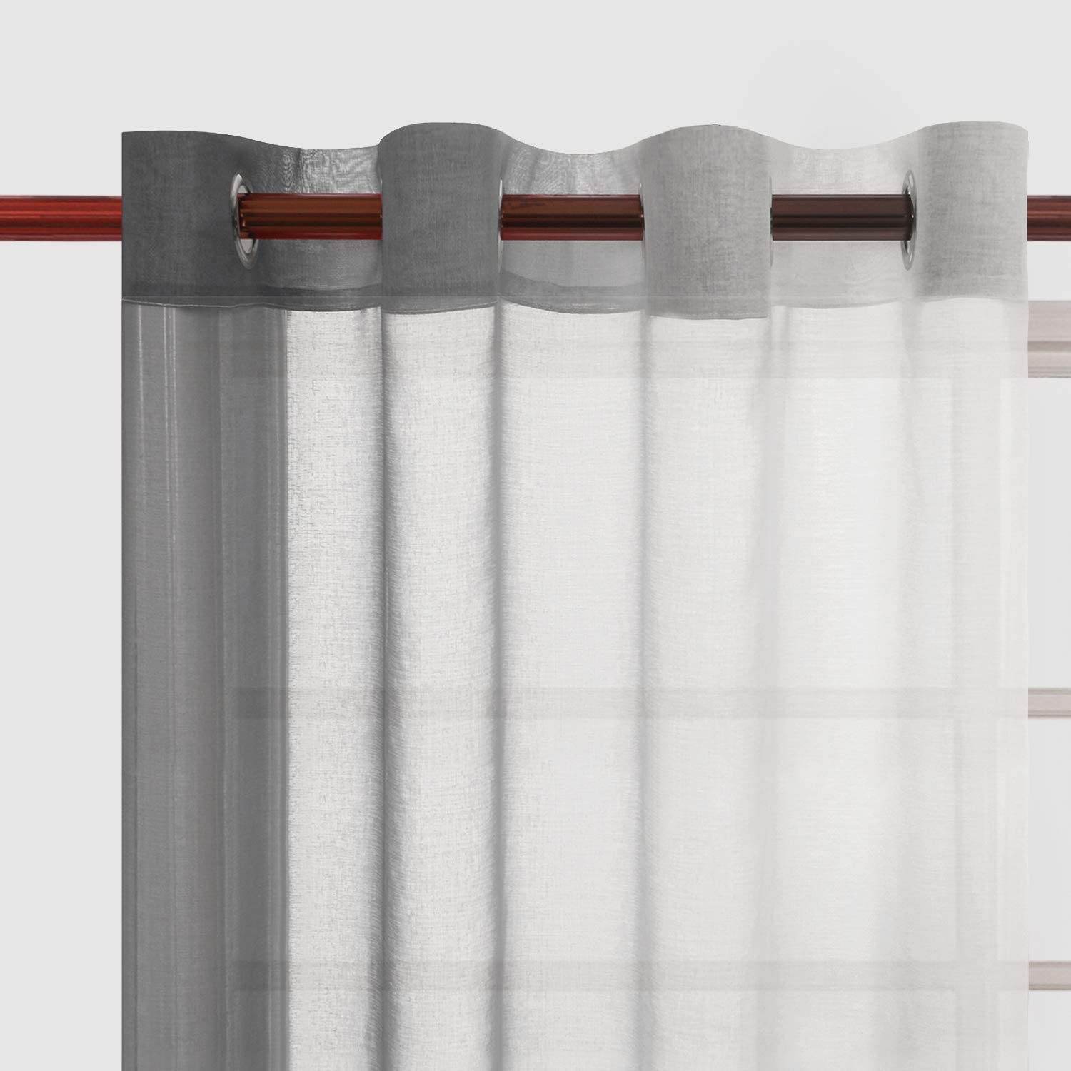 Custom Curtains: Ombre Sheer Curtains, Set of 2 Panels - Loft&Timber
