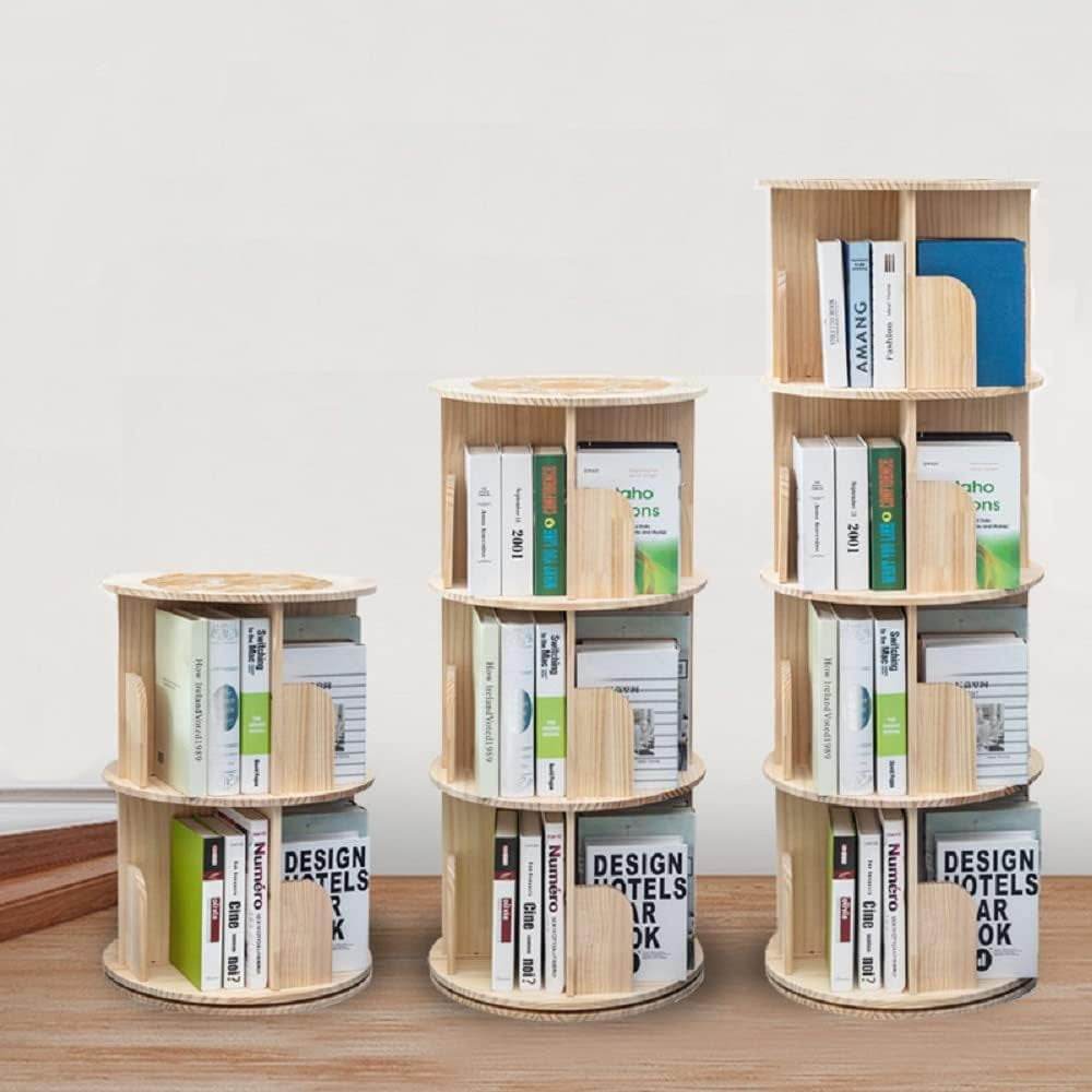 Rotating Bookshelf 360 Display 4 Tier - Loft&Timber