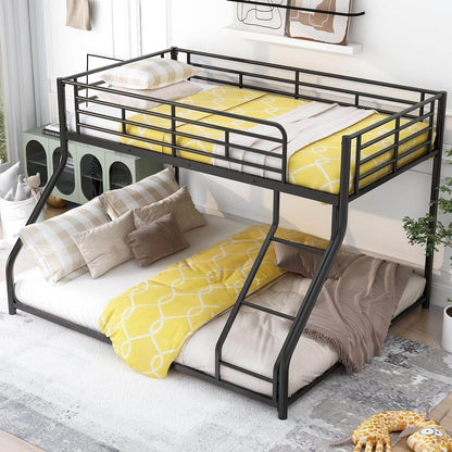 Twin over Queen Bunk Bed frame in Black - Loft&Timber