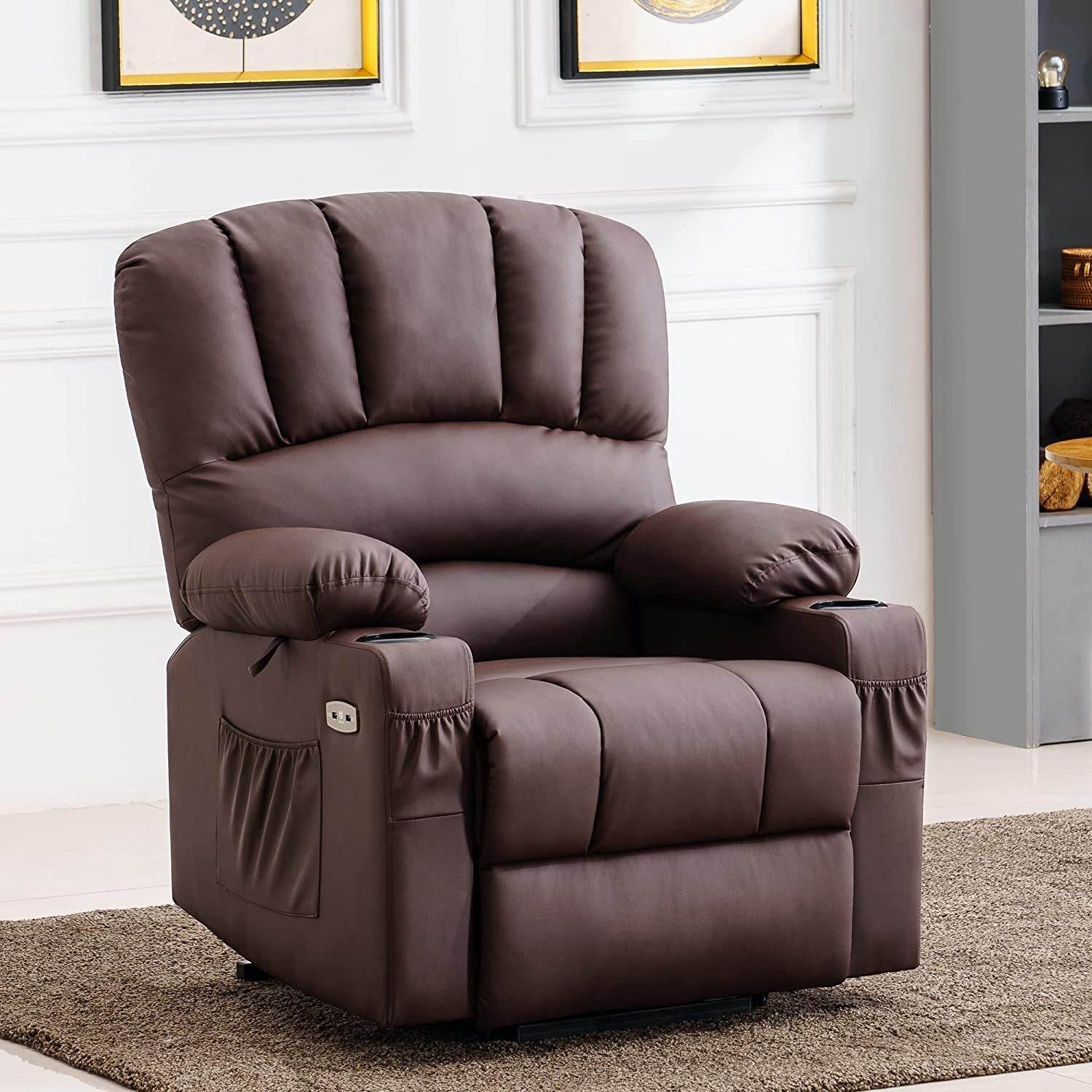 Electric Power Lift Recliner Chair Sofa with Massage - Loft&Timber