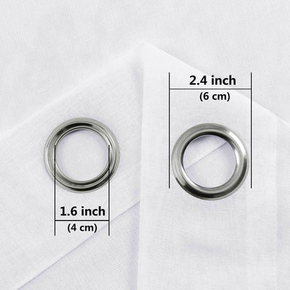 DWCN Faux Linen Sheer Curtains, Set of 2 Panels - Loft&Timber