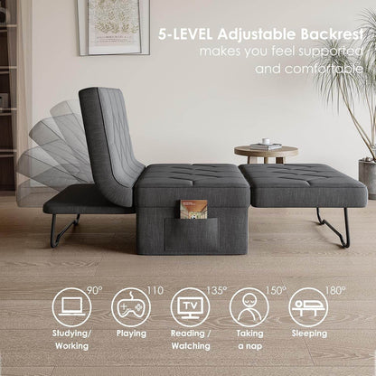 4 In 1 Convertible Sleeper Sofa Bed With Ottoman - Loft&Timber