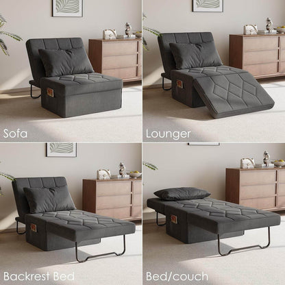 4 In 1 Convertible Sleeper Sofa Bed With Ottoman - Loft&Timber