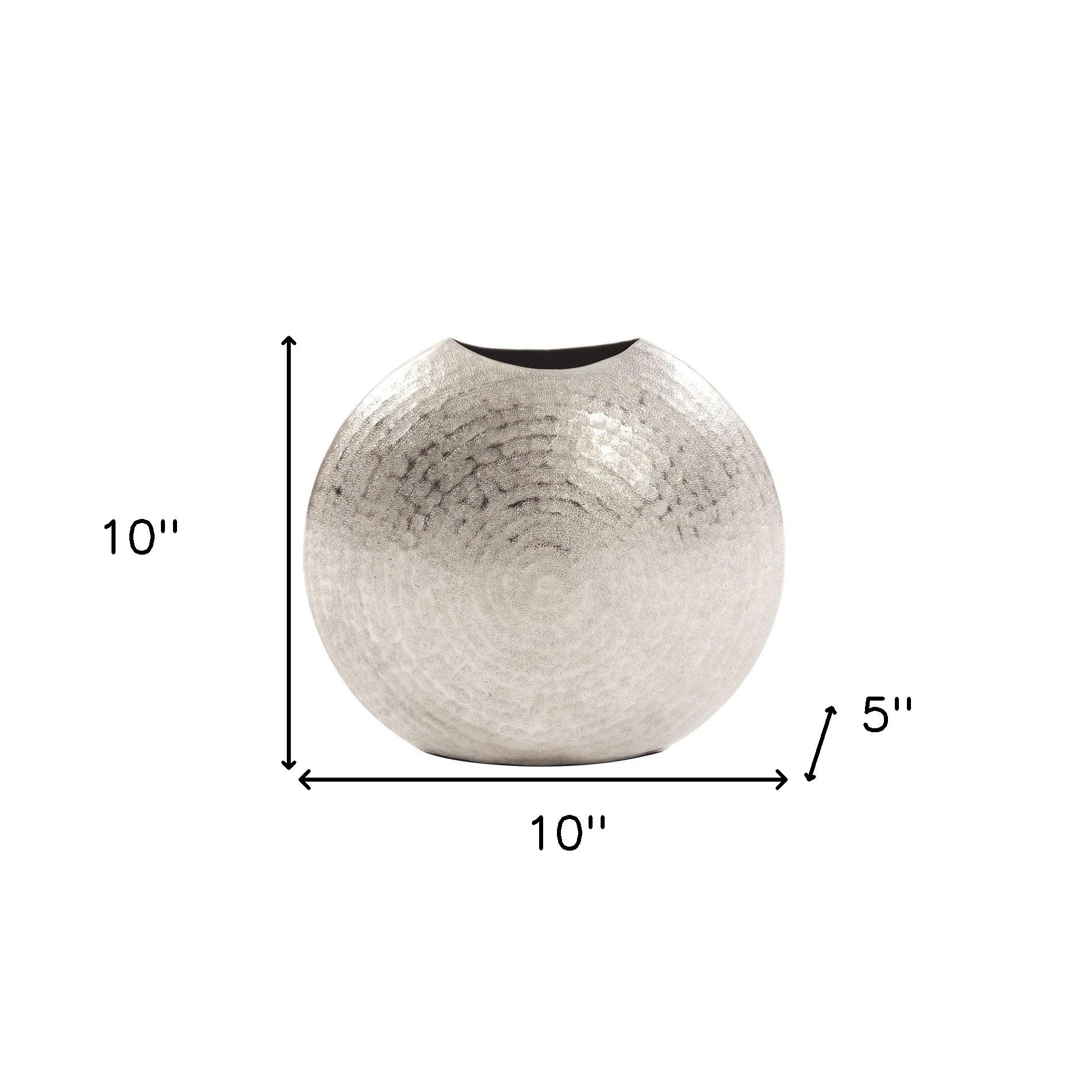 10" Silver Cylinder Aluminum Table Vase - Loft&Timber