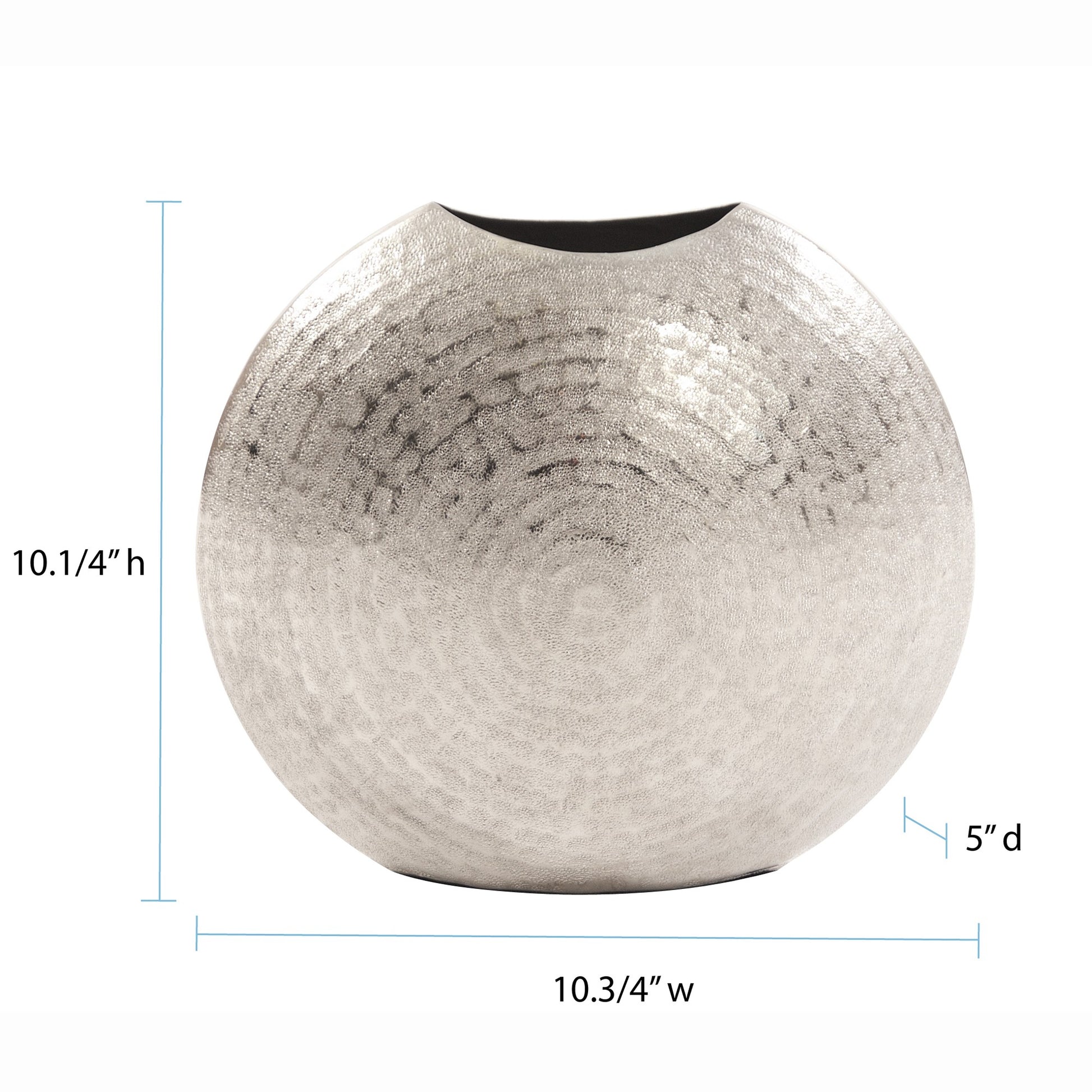 10" Silver Cylinder Aluminum Table Vase - Loft&Timber