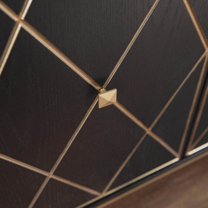 Black and Gold Harlequin Sideboard Storage Cabinet - Loft&Timber