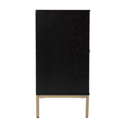 Black and Gold Harlequin Sideboard Storage Cabinet - Loft&Timber