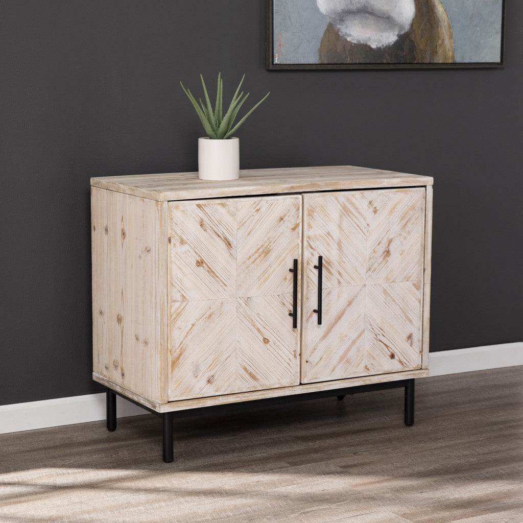 Modern Farmhouse Rustic Natural Accent Storage Cabinet - Loft&Timber