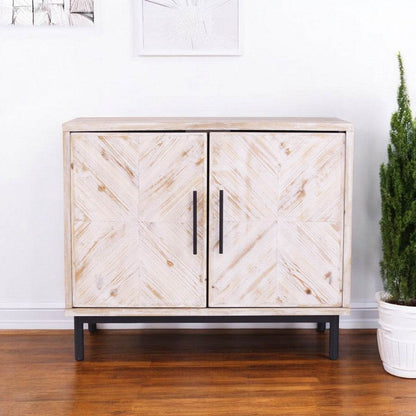 Modern Farmhouse Rustic Natural Accent Storage Cabinet - Loft&Timber