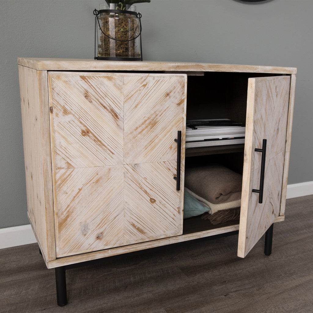Modern Farmhouse Rustic Natural Accent Storage Cabinet - Loft&Timber