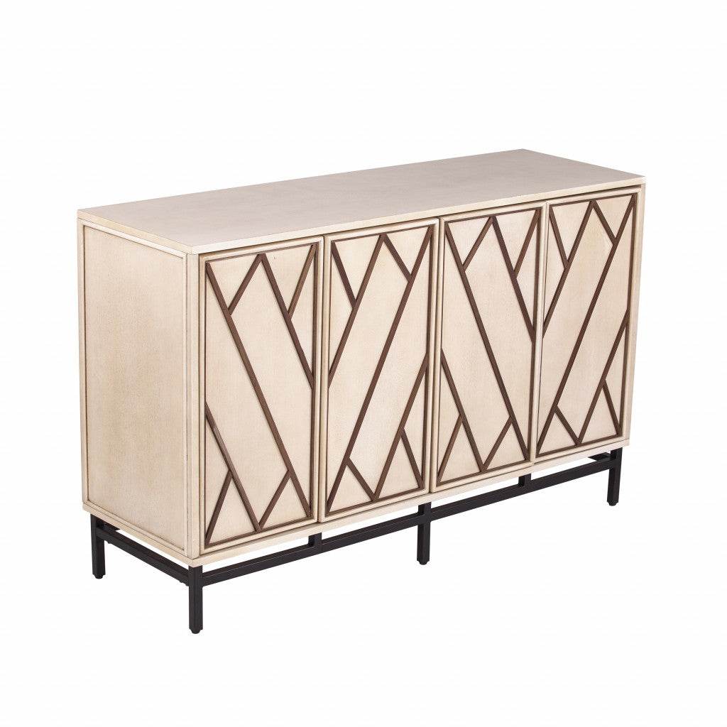 Champagne Deco Buffet Storage Cabinet - Loft&Timber
