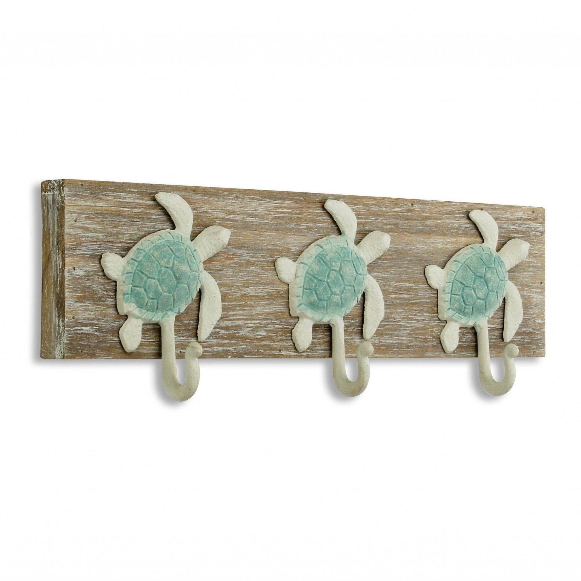 Coastal Sea Turtle Three Hook Coat Hanger - Loft&Timber