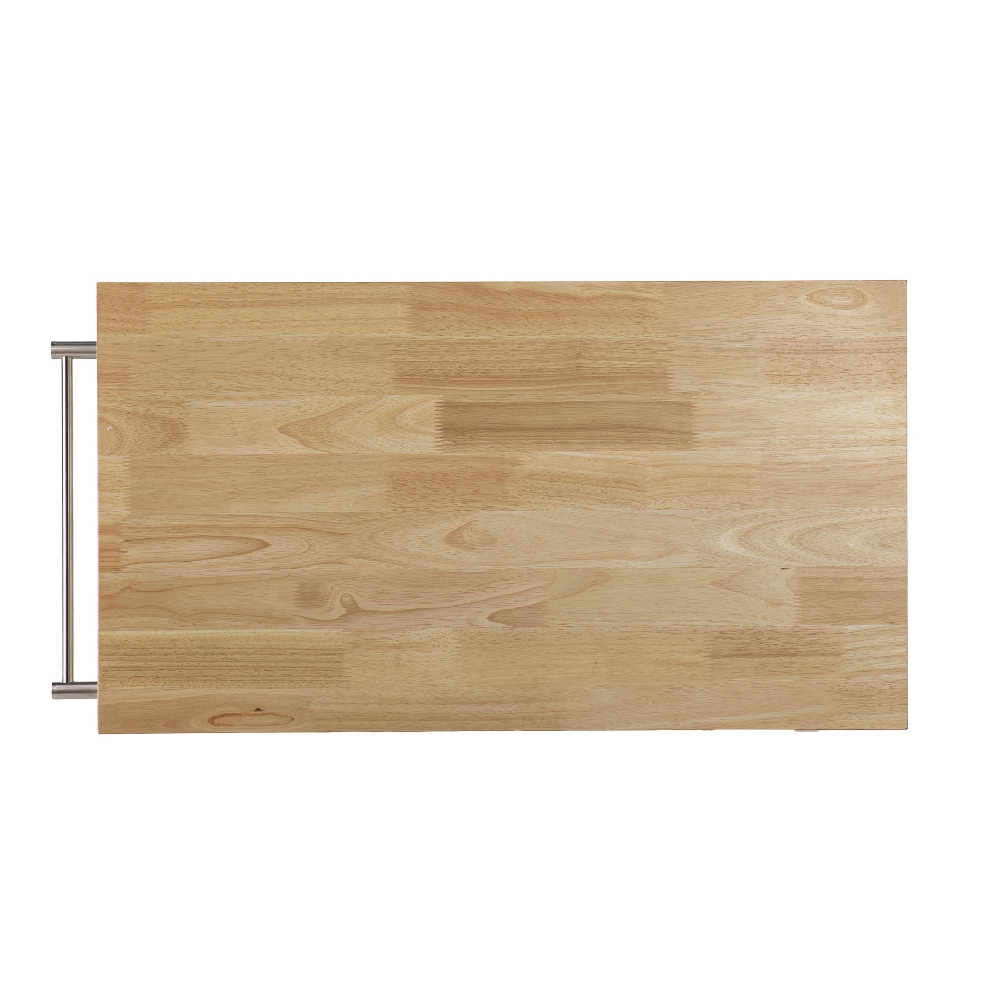 Gray and Natural 35" Rolling Kitchen Island With Storage - Loft&Timber